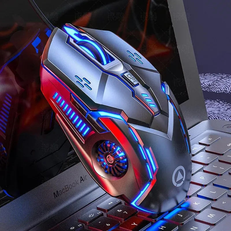 Ergonomische kabelgebundene Gaming-Maus RGB Stummschaltmause LED Hintergrundbeleuchtung 3200 dpi 6 Tasten G5 USB Mechanische Maus für PC Laptop Computer Gamer