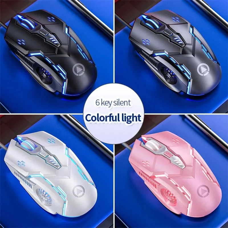 Ergonomische kabelgebundene Gaming-Maus RGB Stummschaltmause LED Hintergrundbeleuchtung 3200 dpi 6 Tasten G5 USB Mechanische Maus für PC Laptop Computer Gamer