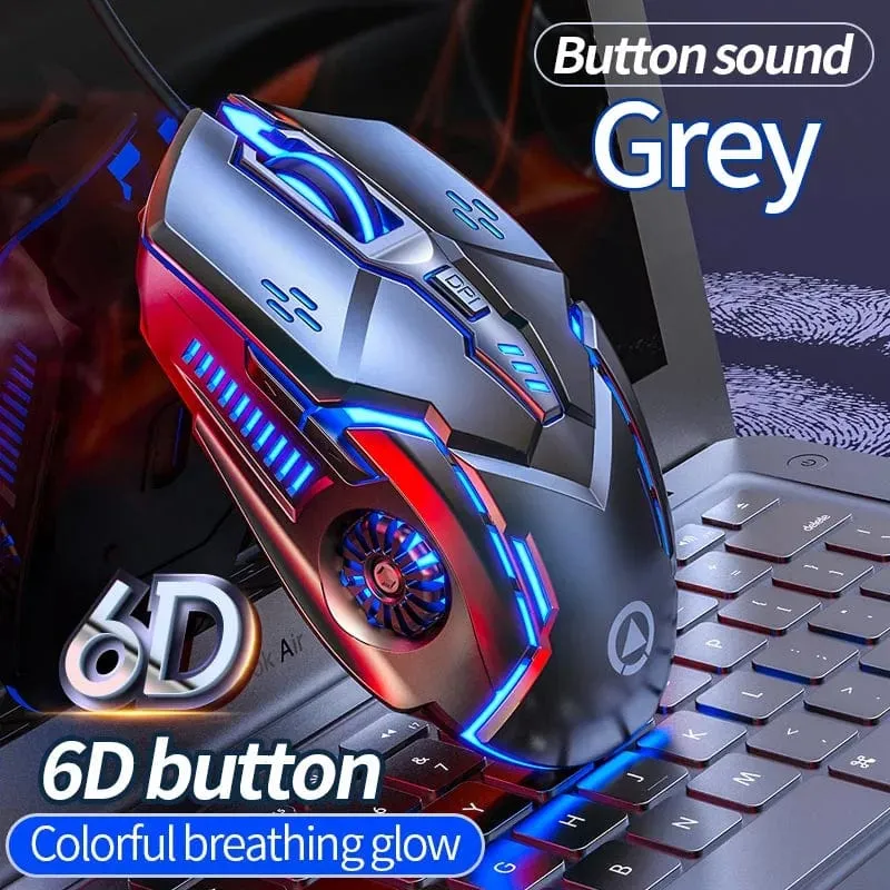 Ergonomische kabelgebundene Gaming-Maus RGB Stummschaltmause LED Hintergrundbeleuchtung 3200 dpi 6 Tasten G5 USB Mechanische Maus für PC Laptop Computer Gamer