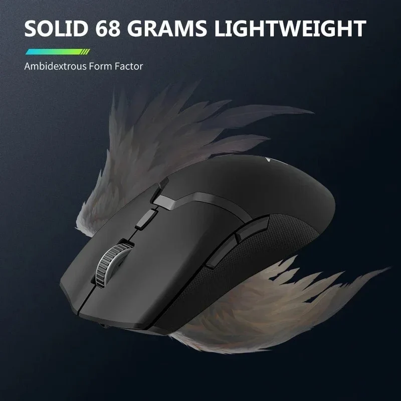 Delux M800 PRO PAW3395 Kabellose Gaming-Maus Bluetooth Tri-Mode-Verbindung 26000DPI Huano Pink Switches Makro-Mäuse für PC-Gamer