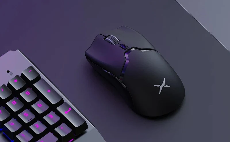 Delux M800 PRO PAW3395 Kabellose Gaming-Maus Bluetooth Tri-Mode-Verbindung 26000DPI Huano Pink Switches Makro-Mäuse für PC-Gamer