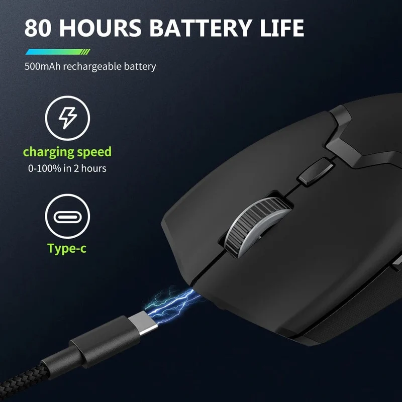 Delux M800 PRO PAW3395 Kabellose Gaming-Maus Bluetooth Tri-Mode-Verbindung 26000DPI Huano Pink Switches Makro-Mäuse für PC-Gamer