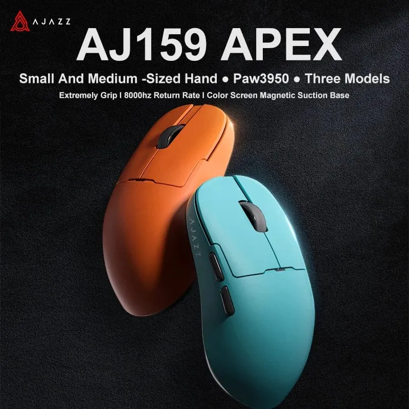 AJAZZ AJ159 APEX/AJ159PRO Kabellose Gamer-Maus mit magnetischer RGB-Ladestation, leichte AJ159P-Gaming-Maus für PC-Laptop