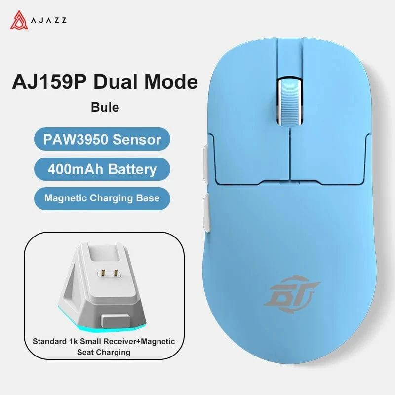 AJAZZ AJ159 APEX/AJ159PRO Kabellose Gamer-Maus mit magnetischer RGB-Ladestation, leichte AJ159P-Gaming-Maus für PC-Laptop