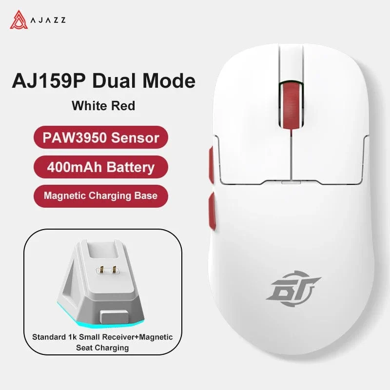 AJAZZ AJ159 APEX/AJ159PRO Kabellose Gamer-Maus mit magnetischer RGB-Ladestation, leichte AJ159P-Gaming-Maus für PC-Laptop