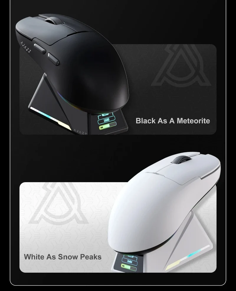 AJAZZ AJ159 APEX/AJ159PRO Kabellose Gamer-Maus mit magnetischer RGB-Ladestation, leichte AJ159P-Gaming-Maus für PC-Laptop