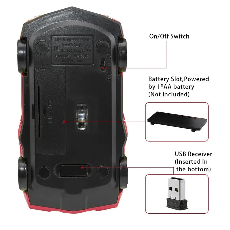 Nette ergonomische drahtlose Maus Auto 3D 1600DPI Mini Gamer Mäuse USB optische Computer Gaming Mause für PC Laptop Kind Kind Geschenk