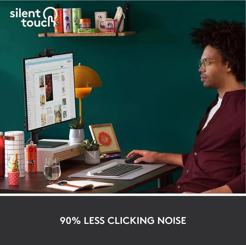 Original Logitech M650 Bluetooth Kabellose Maus Leise Klicks für PC/Mac/Multi-Device/Chromebook Büro Laptop Sensor Technologie