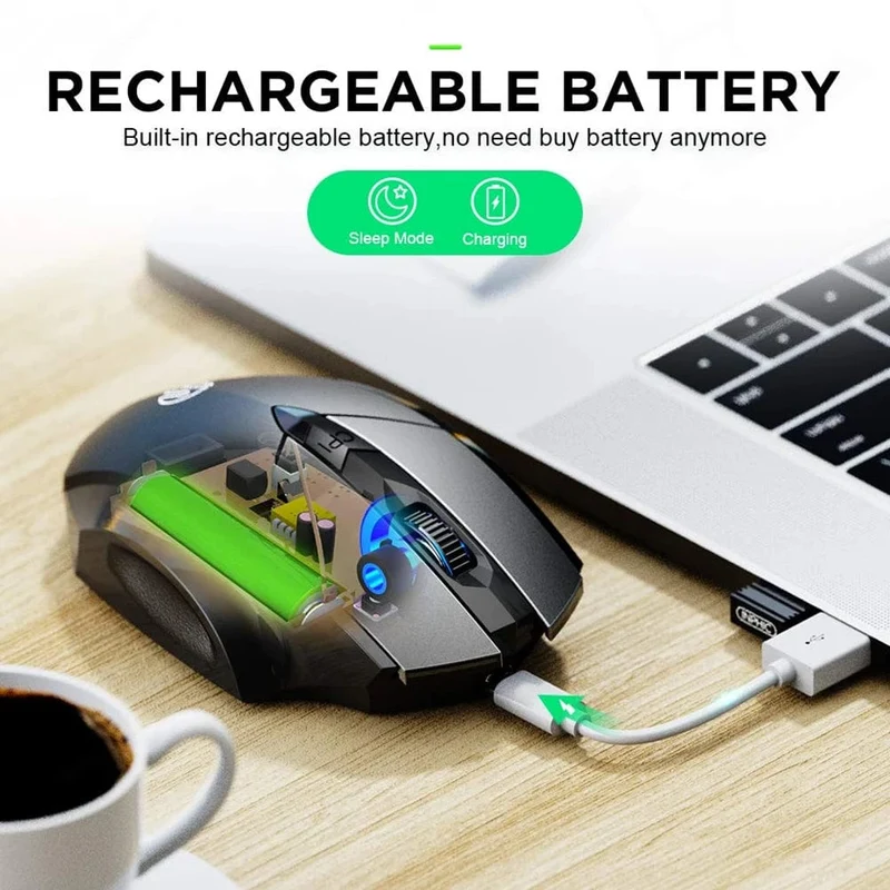 Bluetooth Wiederaufladbare Drahtlose Maus 2.4G PM6 Drahtlose Maus Büro Stumm Unterstützung PC Laptop Tablet Gamer Maus Für Computer