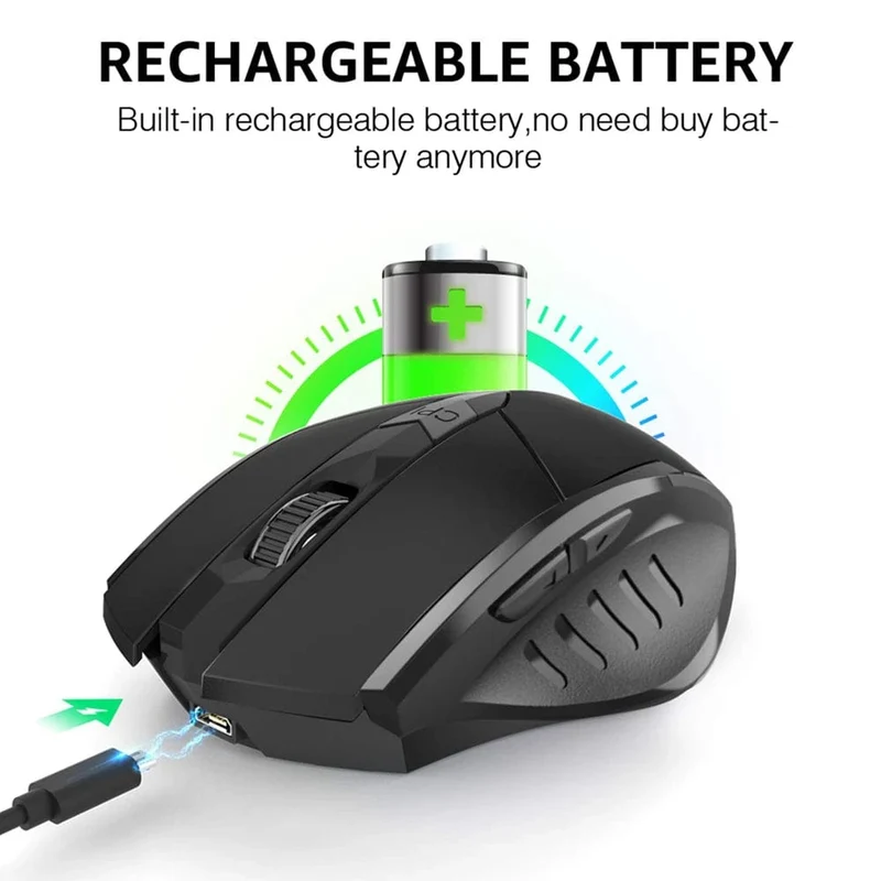 Bluetooth Wiederaufladbare Drahtlose Maus 2.4G PM6 Drahtlose Maus Büro Stumm Unterstützung PC Laptop Tablet Gamer Maus Für Computer