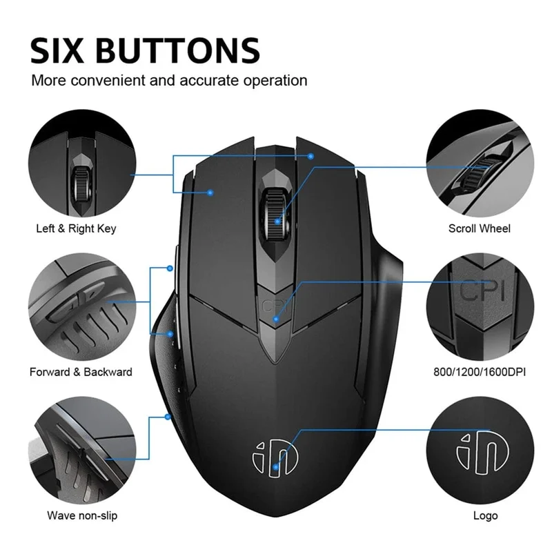 Bluetooth Wiederaufladbare Drahtlose Maus 2.4G PM6 Drahtlose Maus Büro Stumm Unterstützung PC Laptop Tablet Gamer Maus Für Computer