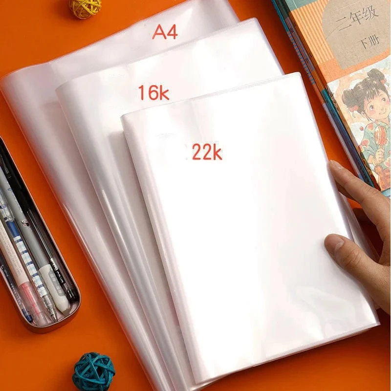 Transparente Buchhülle, Aktenbuch, wasserdichte Schutzhülle, A5, verstellbar, für Lehrbücher, Schreibwaren, Schulbürobedarf, 4 Stück
