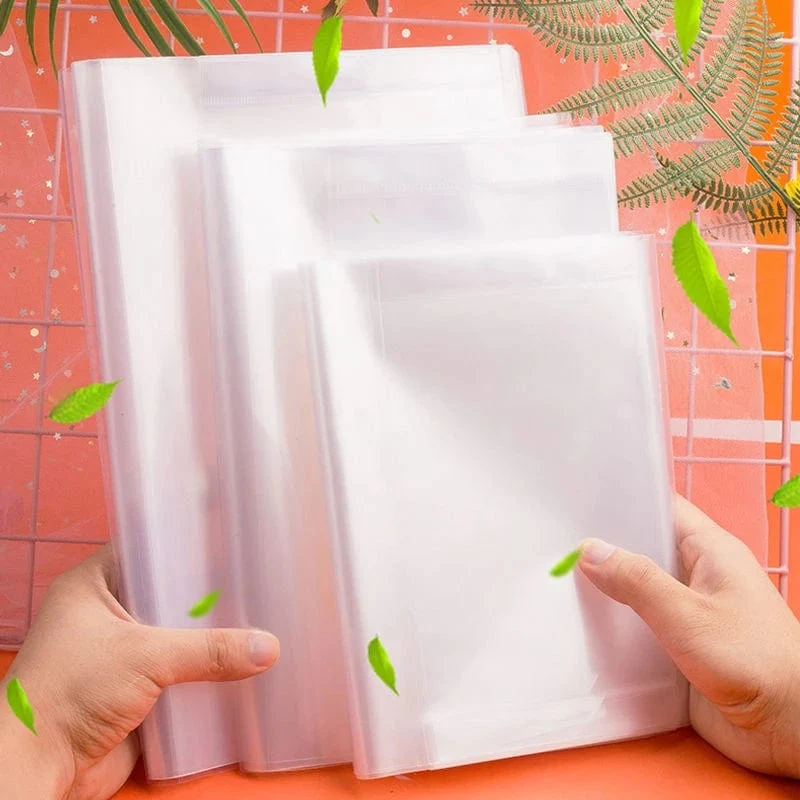 Transparente Buchhülle, Aktenbuch, wasserdichte Schutzhülle, A5, verstellbar, für Lehrbücher, Schreibwaren, Schulbürobedarf, 4 Stück