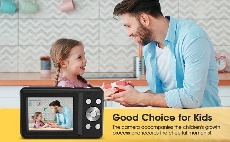 HD 1080P 2.4-Zoll-Digitalkamera Wiederaufladbare Kameras mit 16-fachem Zoom Kompaktkamera 44MP Kameras für Kinder Anfängerkamera