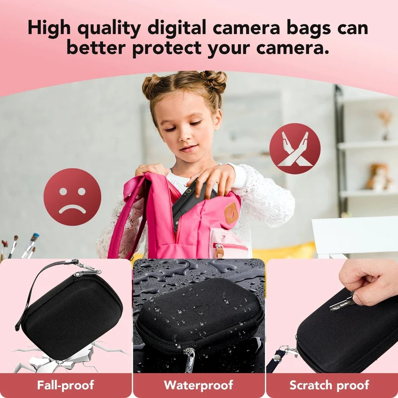 HD 1080P Digitalkamera 2.4 Zoll Wiederaufladbare Kameras mit 16-fachem Zoom Kompaktkamera 44MP Kameras für Kinder Mädchen Kamera Digit