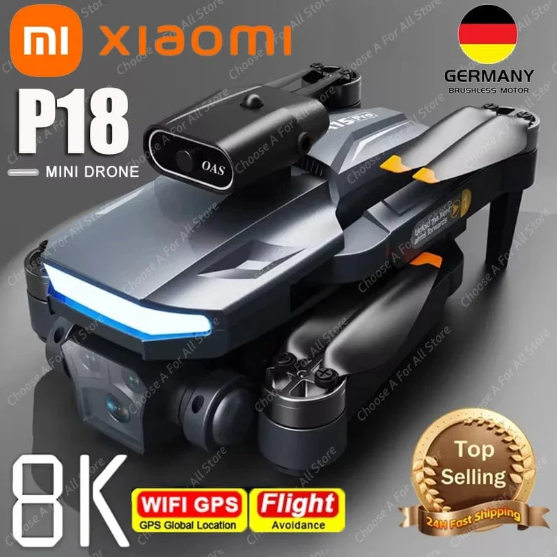 Xiaomi P18 Drohne 8K HD Dreifachkamera Professionelle Luftfotografie Optische Flusspositionierung Hindernisvermeidung RC Quadcopter