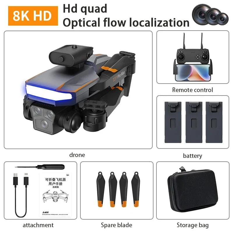 Xiaomi P18 Drohne 8K HD Dreifachkamera Professionelle Luftfotografie Optische Flusspositionierung Hindernisvermeidung RC Quadcopter