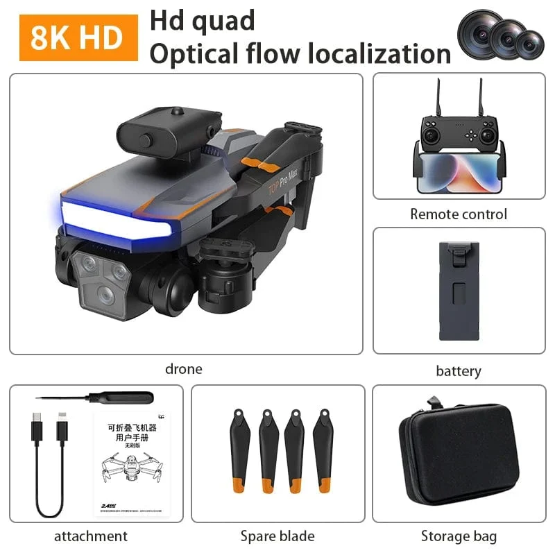 Xiaomi P18 Drohne 8K HD Dreifachkamera Professionelle Luftfotografie Optische Flusspositionierung Hindernisvermeidung RC Quadcopter