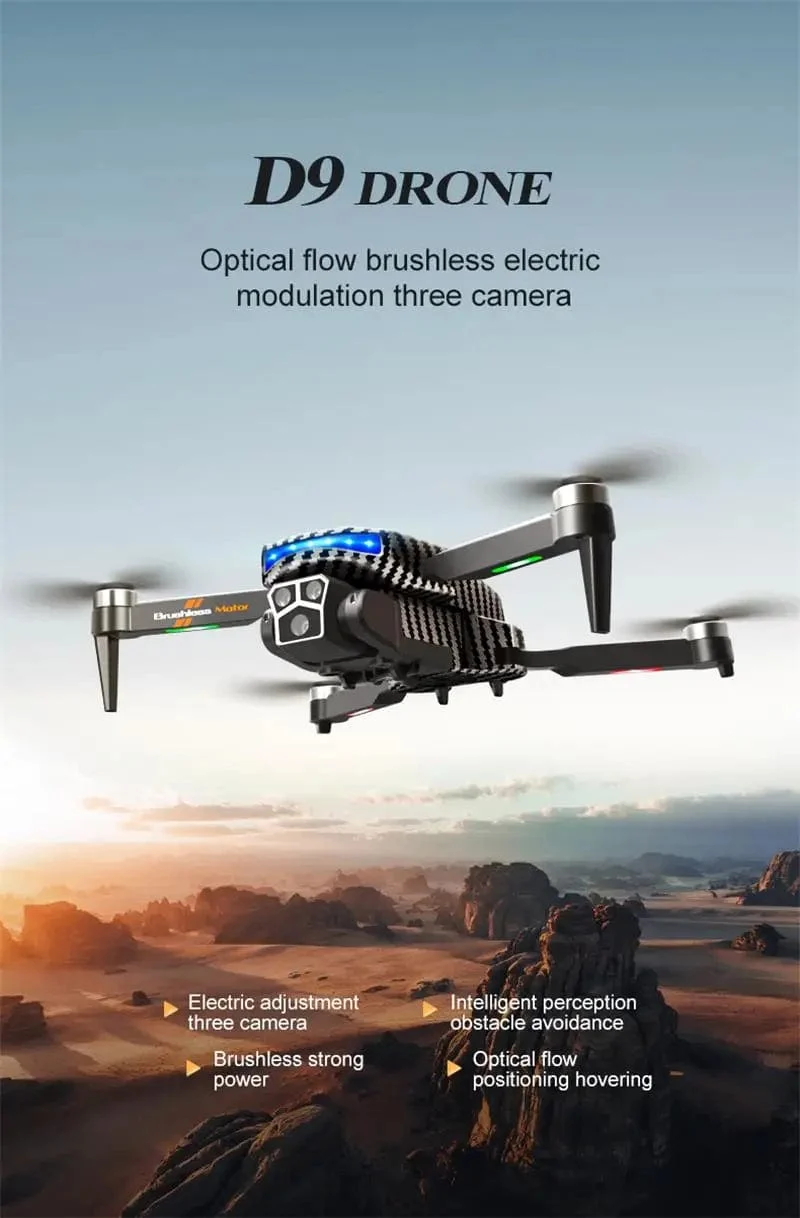 Xiaomi D9 Drohne 8K Professionelle Dreifachkamera Hindernisvermeidung Optischer Fluss Fernbedienung Ein-Tasten-Rückkehr Bürstenloser Motor 15000M
