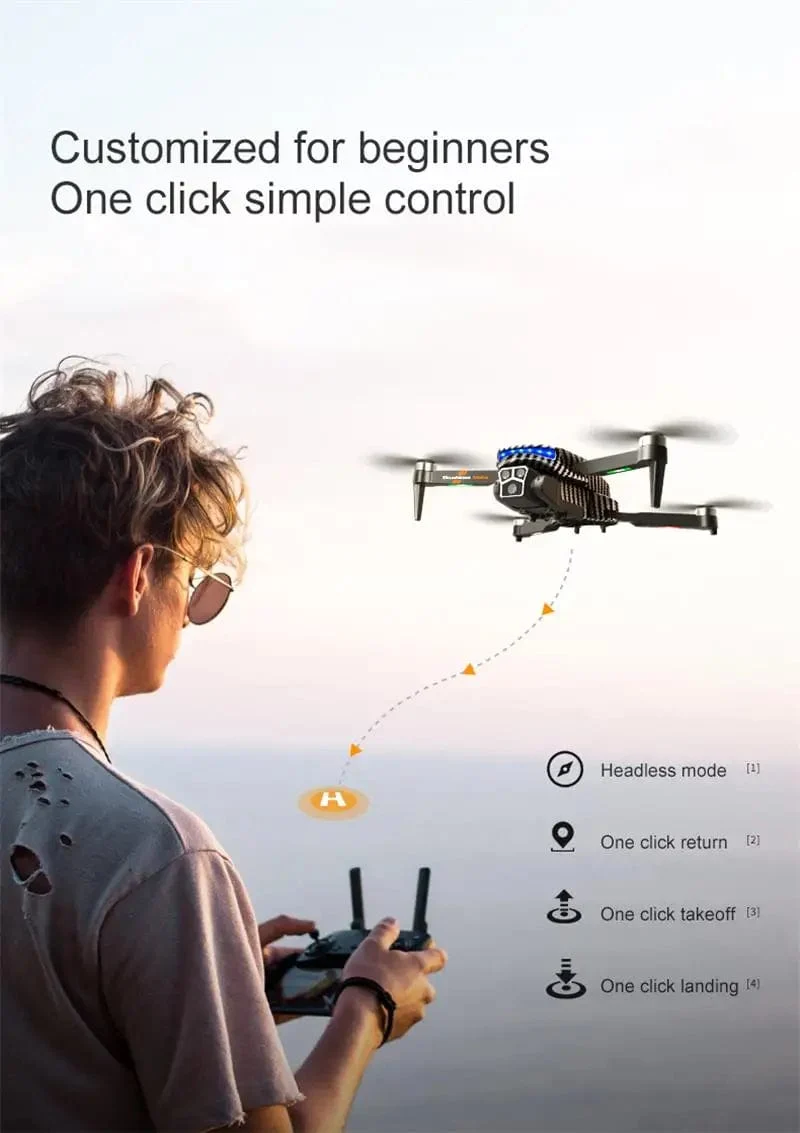 Xiaomi D9 Drohne 8K Professionelle Dreifachkamera Hindernisvermeidung Optischer Fluss Fernbedienung Ein-Tasten-Rückkehr Bürstenloser Motor 15000M