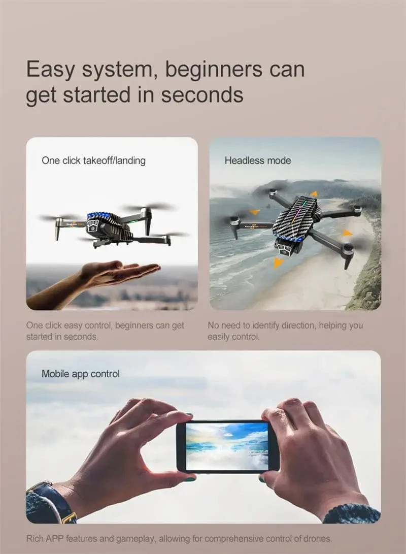 Xiaomi D9 Drohne 8K Professionelle Dreifachkamera Hindernisvermeidung Optischer Fluss Fernbedienung Ein-Tasten-Rückkehr Bürstenloser Motor 15000M