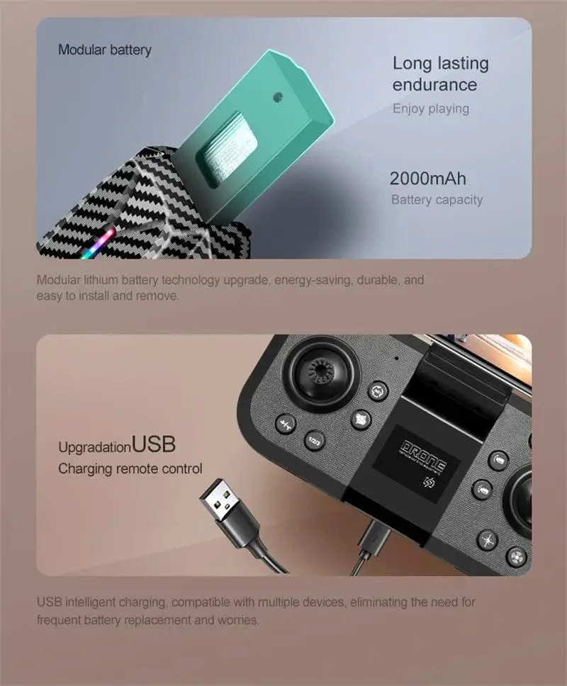 Xiaomi D9 Drohne 8K Professionelle Dreifachkamera Hindernisvermeidung Optischer Fluss Fernbedienung Ein-Tasten-Rückkehr Bürstenloser Motor 15000M
