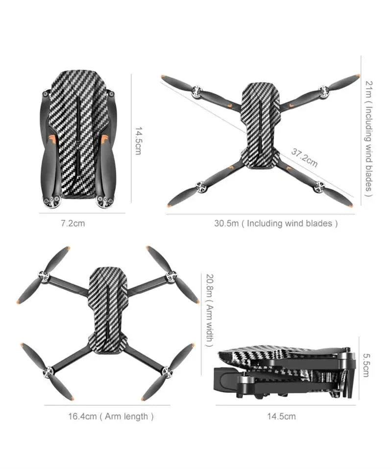 Xiaomi D9 Drohne 8K Professionelle Dreifachkamera Hindernisvermeidung Optischer Fluss Fernbedienung Ein-Tasten-Rückkehr Bürstenloser Motor 15000M