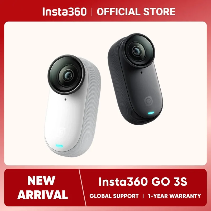 Insta360 GO 3S – Kleine 4K-Kamera, tragbar und vielseitig, freihändig, POV, überall montierbar, Stabilisierung
