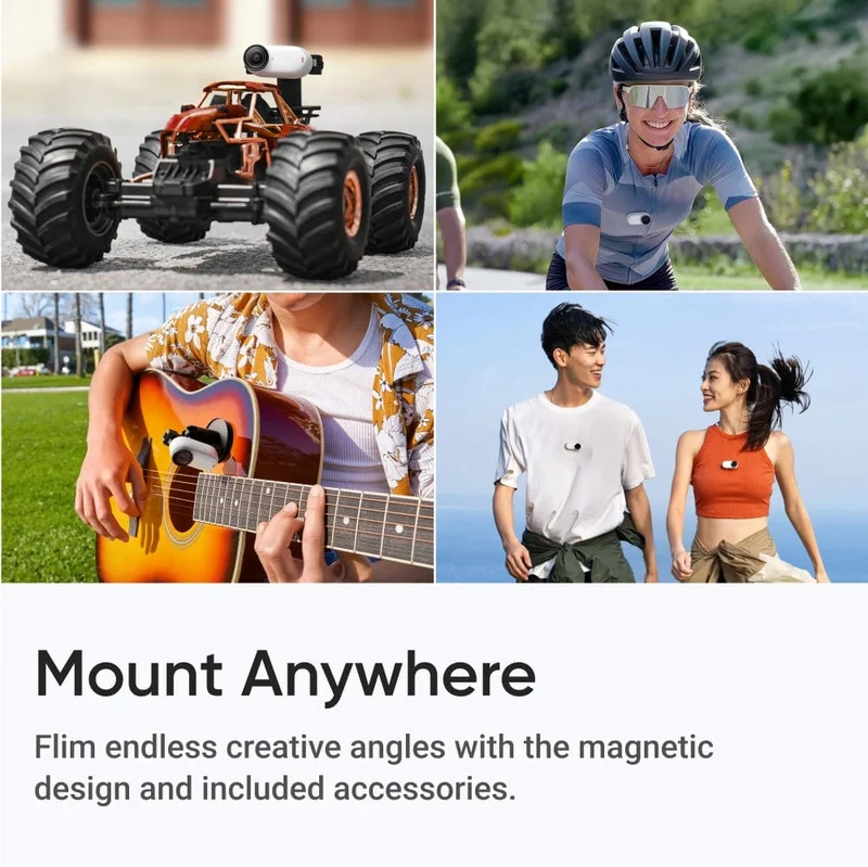 Insta360 GO 3S – Kleine 4K-Kamera, tragbar und vielseitig, freihändig, POV, überall montierbar, Stabilisierung