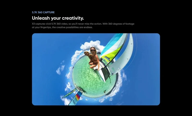 Insta360 X3 Action Kamera 5.7 K 360 4K/30 72MP Foto Live-Streaming 10m Wasserdicht Helm Video Aufnahme sport Insta 360 X3 Cam