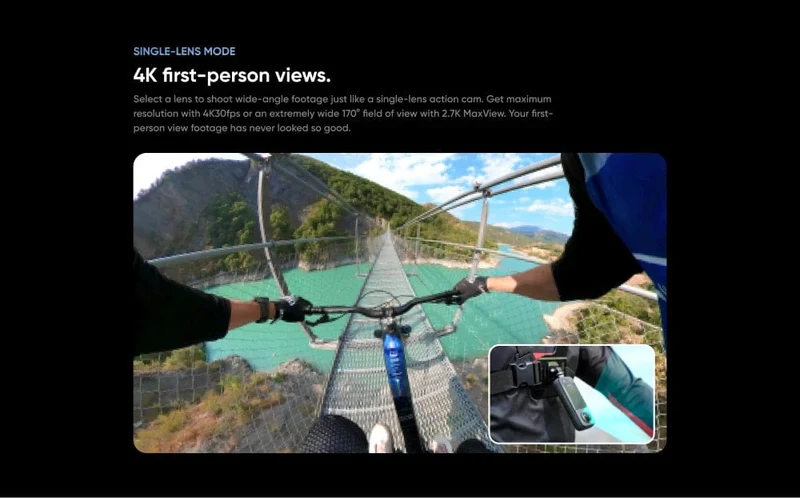 Insta360 X3 Action Kamera 5.7 K 360 4K/30 72MP Foto Live-Streaming 10m Wasserdicht Helm Video Aufnahme sport Insta 360 X3 Cam