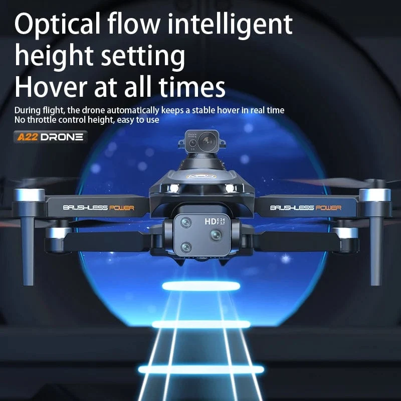 2024 Neue A22 RC-Drohne 8K Professionelle Doppelkamera-Luftaufnahme 360° Quadcopter RC Hindernisvermeidung Optischer Fluss Luftaufnahme 4K-Drohne