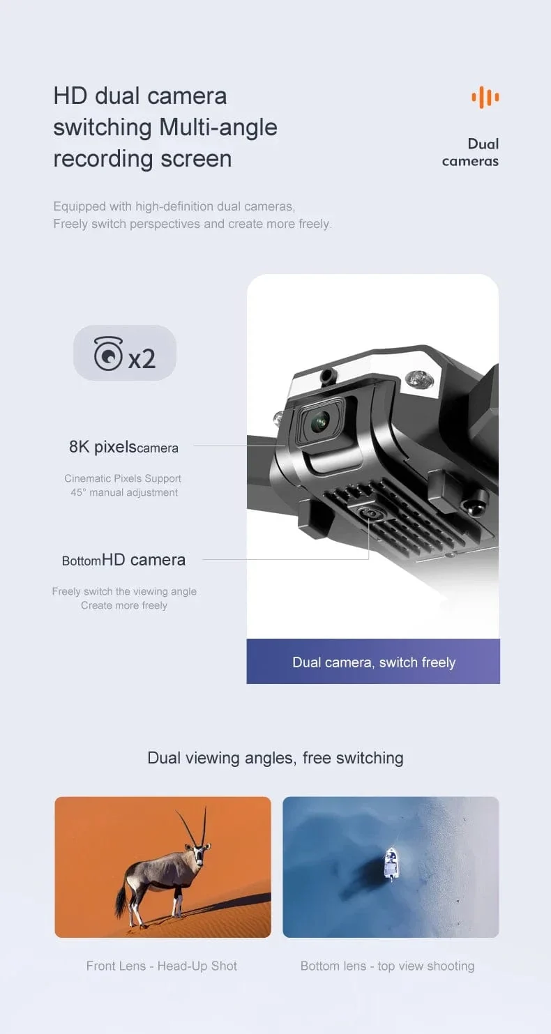 Xiaomi Mijia G6Pro Drohne Professionelle 8K GPS HD Doppelkamera 5G Hindernisvermeidung Optische Flusspositionierung Bürstenlose verbesserte RC