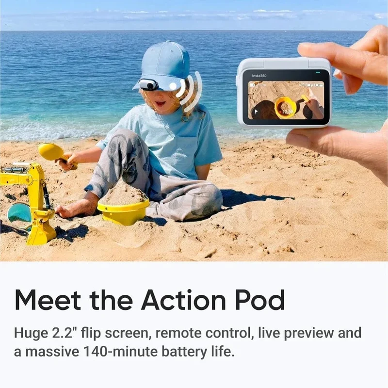 Insta360 GO 3S Mini-Actionkamera 4K 10 m wasserdichte kleine winzige Stabilisierungs-Sportkamera Insta 360 GO3 GO 3 für Vlog