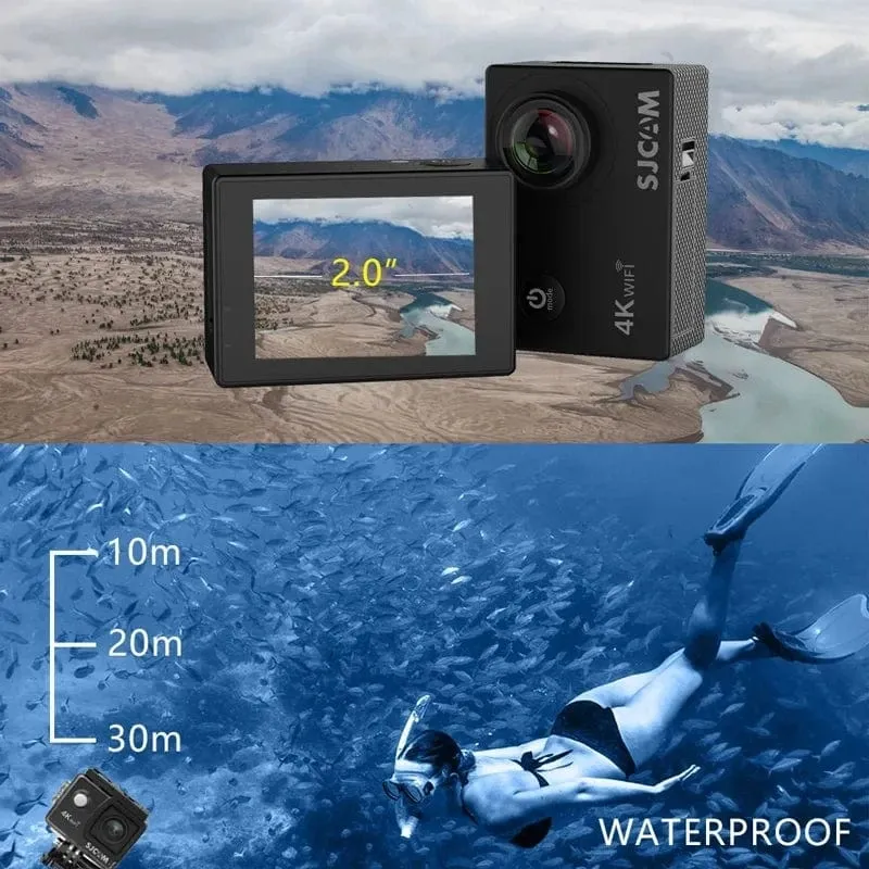 SJCAM Action Kamera SJ4000 AIR 4K 30PFS 1080P 4x Zoom WIFI Sport Video Action Kameras Motorrad Fahrradhelm Wasserdichte cam