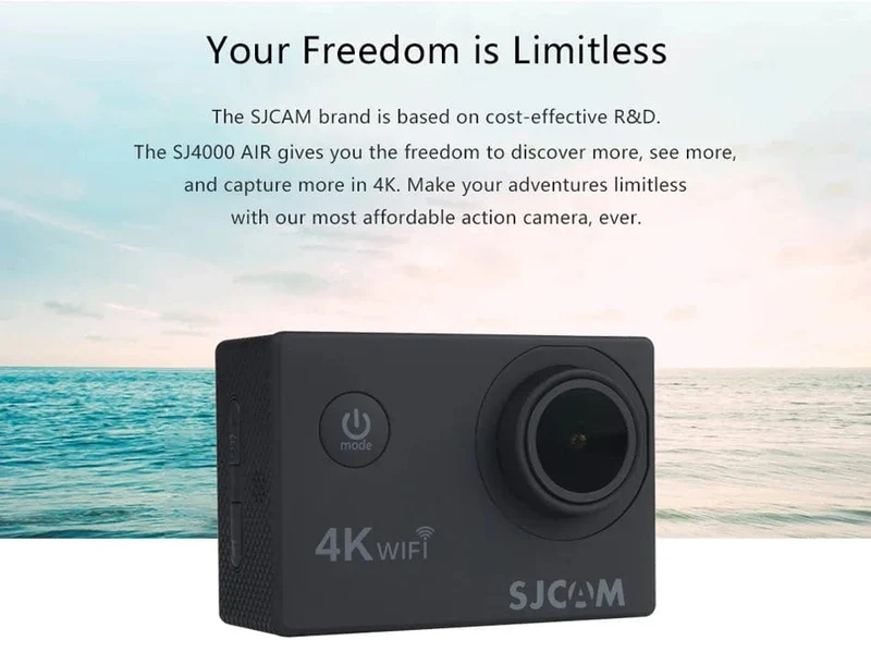 SJCAM Action Kamera SJ4000 AIR 4K 30PFS 1080P 4x Zoom WIFI Sport Video Action Kameras Motorrad Fahrradhelm Wasserdichte cam