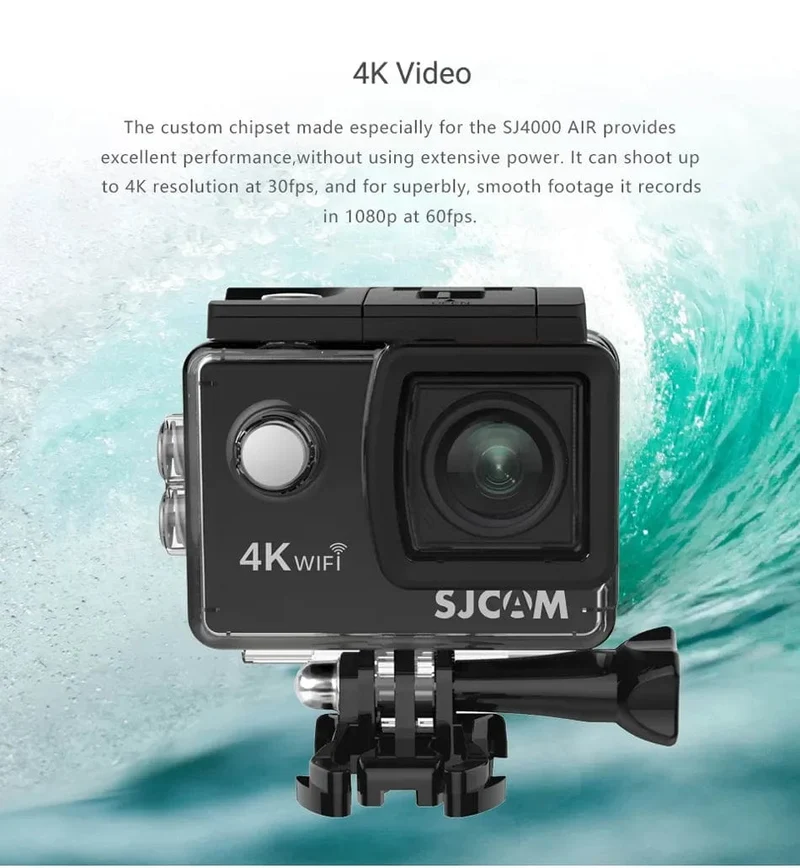 SJCAM Action Kamera SJ4000 AIR 4K 30PFS 1080P 4x Zoom WIFI Sport Video Action Kameras Motorrad Fahrradhelm Wasserdichte cam
