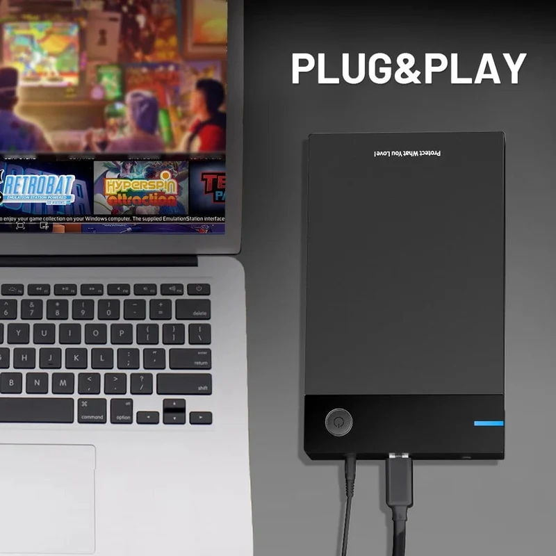 12 TB Gaming-Festplatte mit Hyperspin Launchbox Retrobat Playnite mit über 86000 Retro-Videospielen, Super Console für PS3/PS2/PS/WII/WIIU