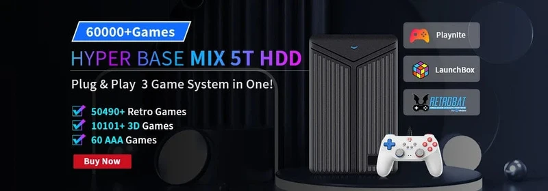 Tragbare Gaming-Festplatte mit 3 TB, LaunchBox/Retrobat/Playnite Retro-Spielekonsole mit über 17300 AAA-/3D-/Retro-Spielen für PS4/PS3/PS2/Switch/Wii