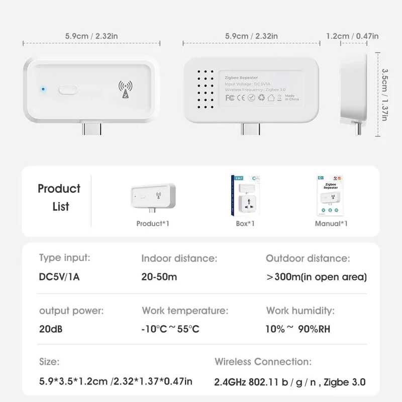 Tuya ZigBee Signal Repeater Typ C Verstärker Extender Smart Home Automation Geräte Funktioniert mit ZigBee Gateway Hub Smart Life APP
