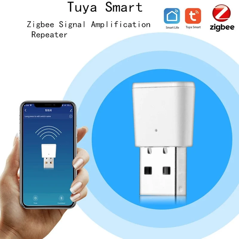 Tuya ZigBee 3.0 Signal Repeater USB Extender Smart Home Geräte Automatisierung Signal Verstärker für Smart Leben ZigBee2MQTT Gateway