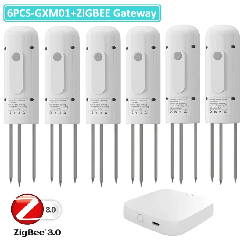 ZIGBEE Anlage Monitor Outdoor Boden Temperatur Meter Feuchtigkeit Feuchtigkeit Tester Sensor Garten Automatisierung Bewässerung TUYA Detektor