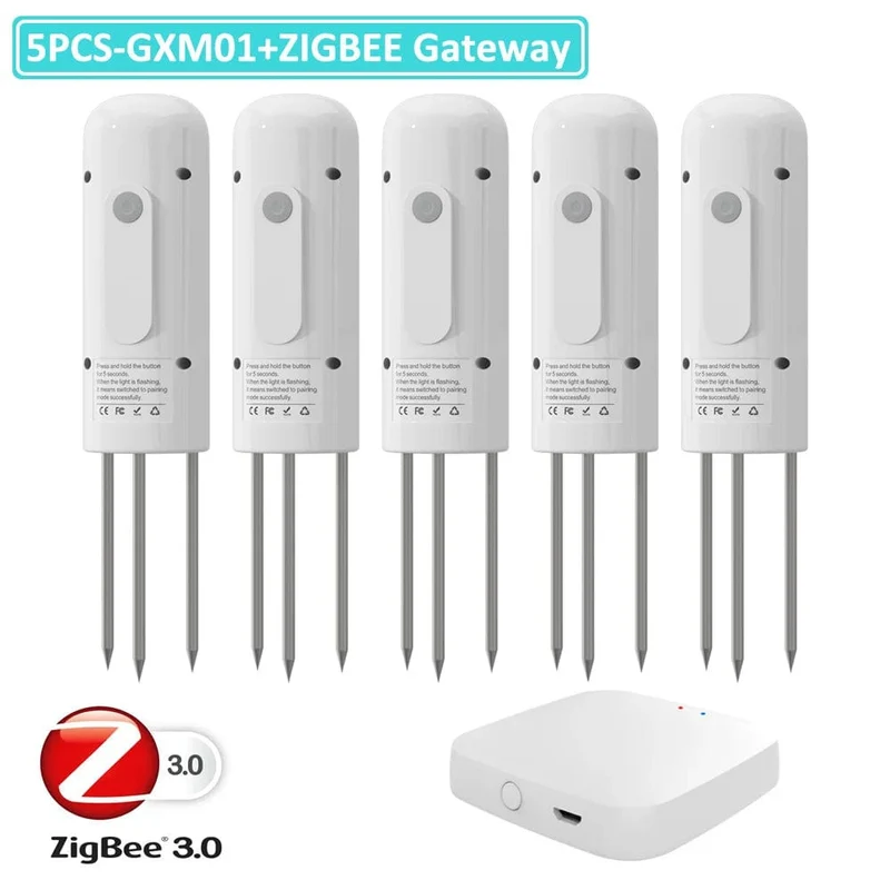 ZIGBEE Anlage Monitor Outdoor Boden Temperatur Meter Feuchtigkeit Feuchtigkeit Tester Sensor Garten Automatisierung Bewässerung TUYA Detektor