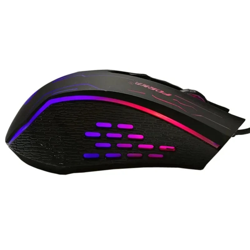 FORKA Silent Click USB-Kabel-Gaming-Maus 6 Tasten 3200 DPI Stumm Optische Computermaus Gamer-Mäuse für PC Laptop Notebook Spiel