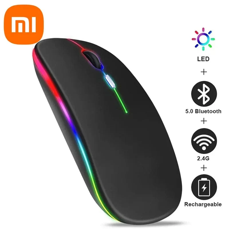 Xiaomi Bluetooth Dual-Modus Drahtlose Maus Wiederaufladbare Stille Beleuchtete Drahtlose Mäuse Für Laptop PC Ergonomische Gaming Maus
