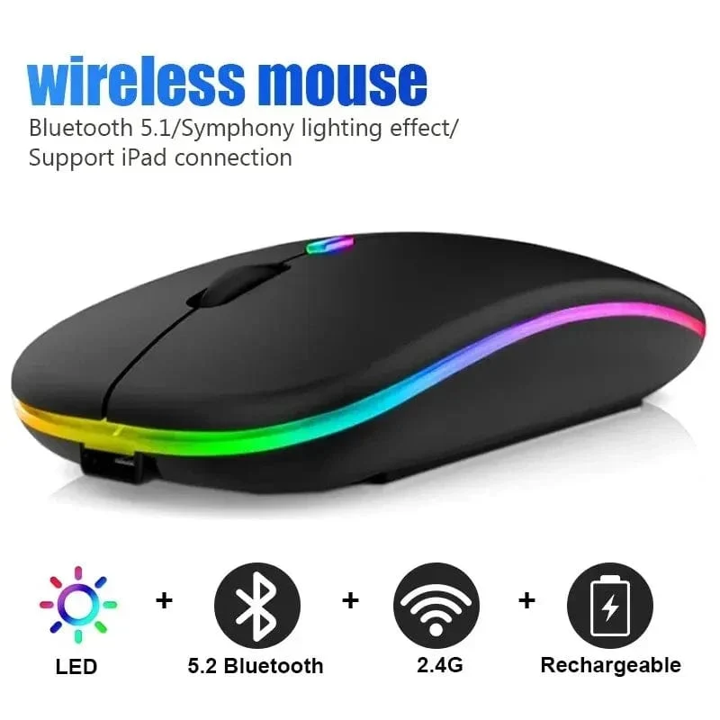 Xiaomi Bluetooth Dual-Modus Drahtlose Maus Wiederaufladbare Stille Beleuchtete Drahtlose Mäuse Für Laptop PC Ergonomische Gaming Maus
