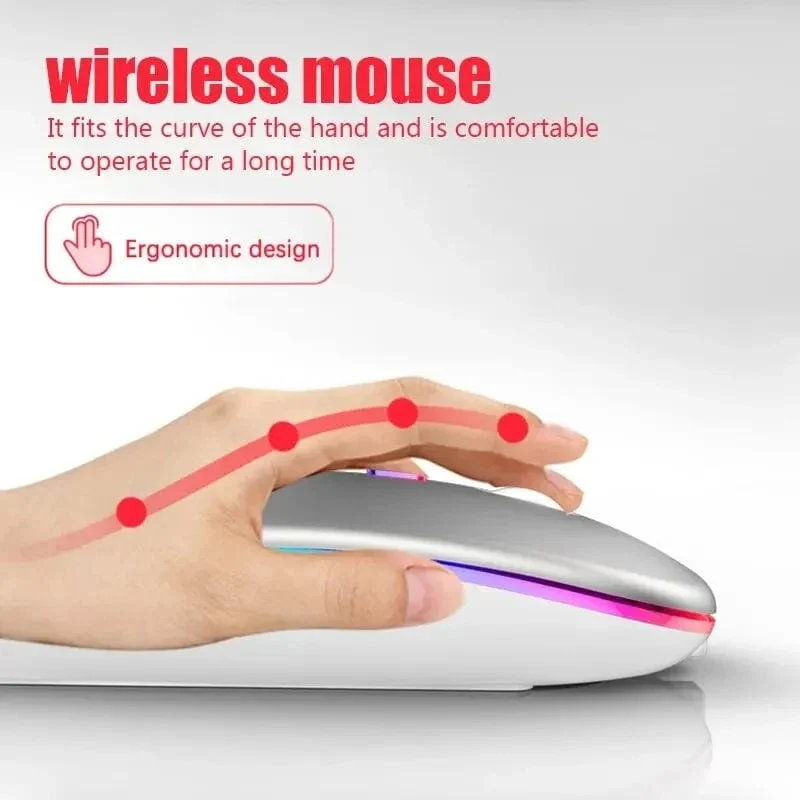 Xiaomi Bluetooth Dual-Modus Drahtlose Maus Wiederaufladbare Stille Beleuchtete Drahtlose Mäuse Für Laptop PC Ergonomische Gaming Maus