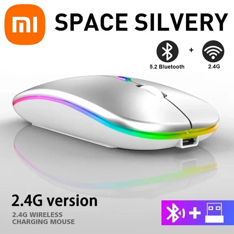 Xiaomi Bluetooth Dual-Modus Drahtlose Maus Wiederaufladbare Stille Beleuchtete Drahtlose Mäuse Für Laptop PC Ergonomische Gaming Maus