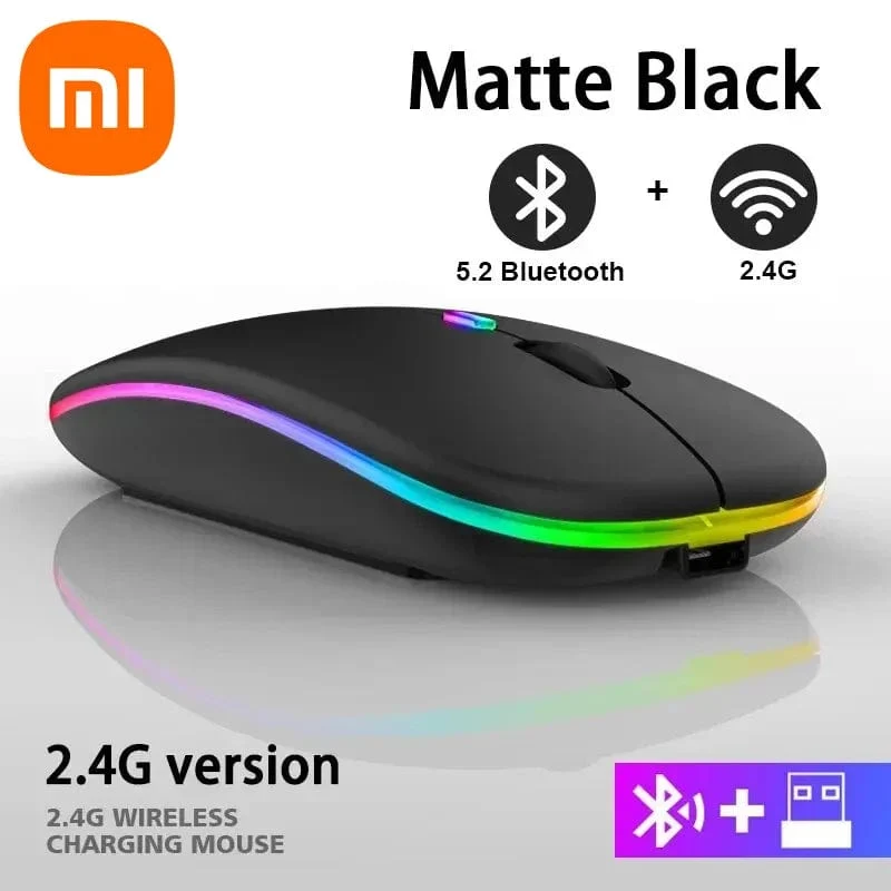 Xiaomi Bluetooth Dual-Modus Drahtlose Maus Wiederaufladbare Stille Beleuchtete Drahtlose Mäuse Für Laptop PC Ergonomische Gaming Maus