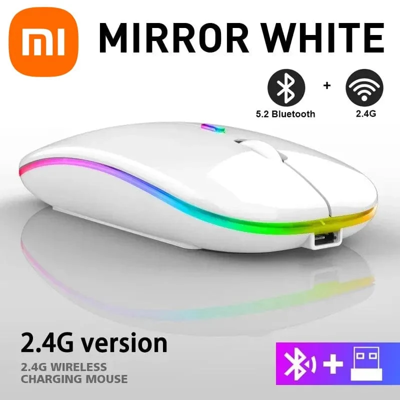 Xiaomi Bluetooth Dual-Modus Drahtlose Maus Wiederaufladbare Stille Beleuchtete Drahtlose Mäuse Für Laptop PC Ergonomische Gaming Maus